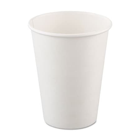 Dart SINGLE-Sided Poly Paper Hot Cups, 12oz, White, 20PK 412WN